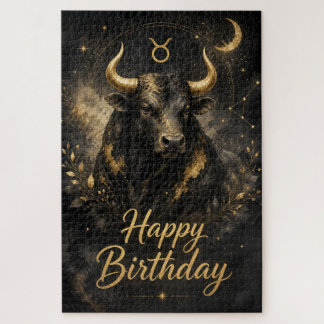Puzzle Stier Happy Birthday Sternzeichen Design