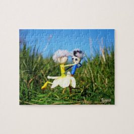 Puzzle Stijldansende Fubby's in Narcissen jurk.