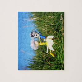 Puzzle Stijldansende Fubby's in Narcissen jurk.