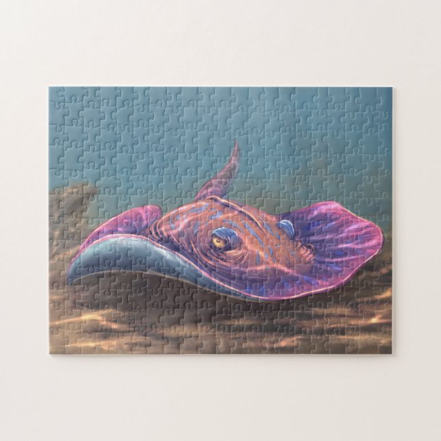 Puzzle Stingray en el fondo del mar (Horizontal)