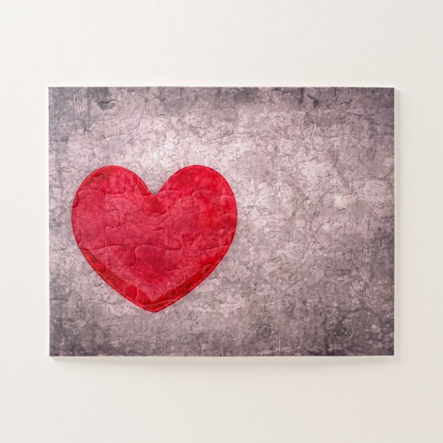 Puzzle Stonewashed Heart (Horizontal)