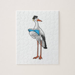 Puzzle Stork como profesor con libro