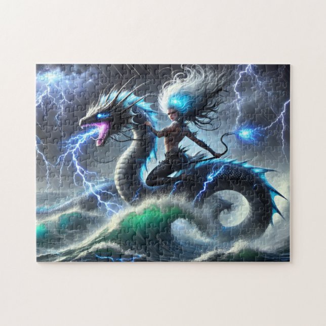 Puzzle Storm Siren Lightning Sea Dragon Mermaid (Horizontal)