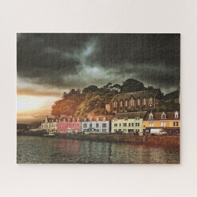 Puzzle Stormy Portree Isle Of Skye Scotland Viaje Jigsaw (Horizontal)