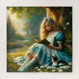 Puzzle Storybook Girl Reading in an Enchanted Forest