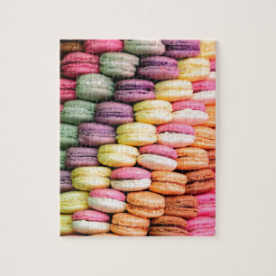 Puzzle Stripe arcoiris de Macaron franceses apilados