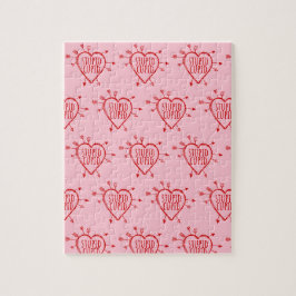 Puzzle Stupid Cupid Heart With Arrows Funny Sarcastic