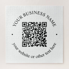 Puzzle Su código QR cargado más texto circular editable