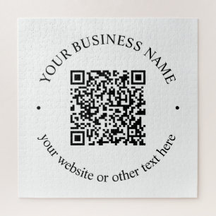 Puzzle Su código QR cargado más texto circular editable