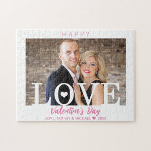 Puzzle Su guión rosado de fotos   Letras de AMOR grandes 