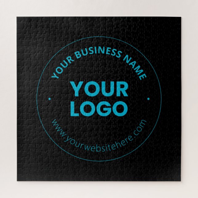 Puzzle Su logotipo | Nombre comercial editable y sitio we (Vertical)