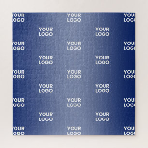 Puzzle Su Logotipo Simple Repetitivo Gradiente Azul