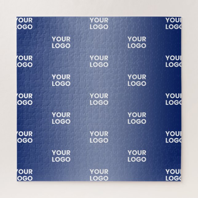 Puzzle Su Logotipo Simple Repetitivo | Gradiente Azul (Vertical)
