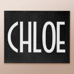 Puzzle Su nombre, negrita Texto blanco | Negro<br><div class="desc">Llamativo y moderno.</div>