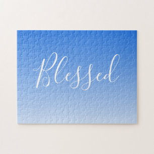 Puzzle Su nombre o palabra   Gradiente de color azul