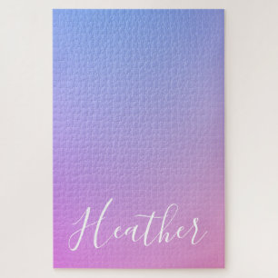 Puzzle Su nombre o palabra Gradiente rosa y azul violet