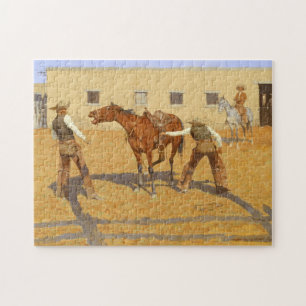 Puzzle Su primera lección 1903 por Frederic Remington