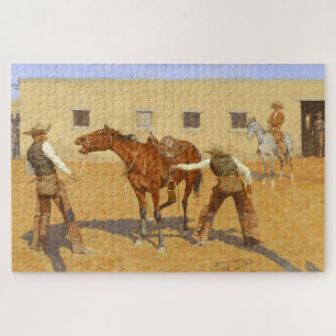 Puzzle Su primera lección 1903 por Frederic Remington