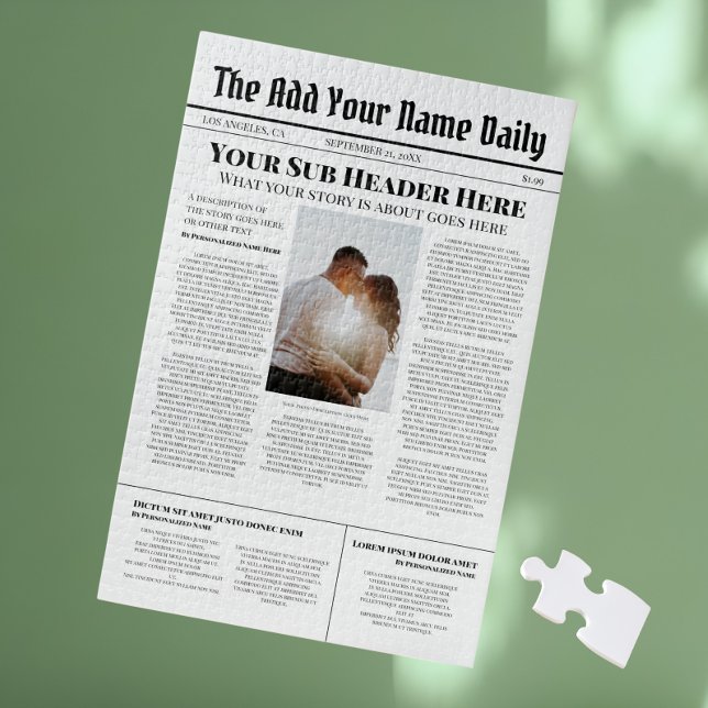 Puzzle Su propia foto de noticias de primera plana person (Subido por el creador)