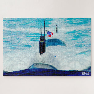 PUZZLE SUBMARINO DE ATAQUE RÁPIDO DE EE. UU. - SSN-770 (2