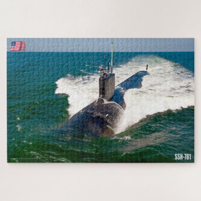 PUZZLE SUBMARINO DE ATAQUE RÁPIDO DE EE. UU. - SSN-781 (2 (Horizontal)