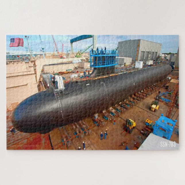 PUZZLE SUBMARINO DE ATAQUE RÁPIDO DE EE. UU. - SSN-783 (2 (Horizontal)