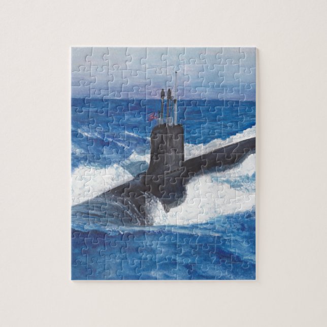 Puzzle Submarino de Guerreros de Clase Virginia (Vertical)