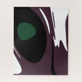 Puzzle Submersión: Resumen negro, blanco, morado y verde