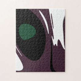 Puzzle Submersión: Resumen negro, blanco, morado y verde