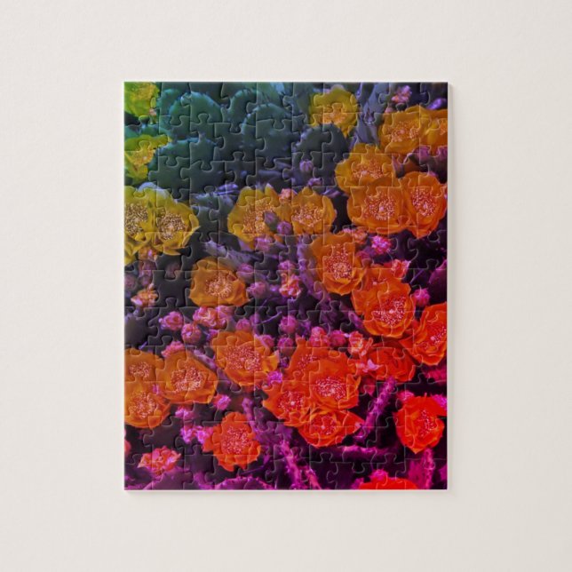 Puzzle Suculentos Abstract Flores Jardín Floral Artístico (Vertical)