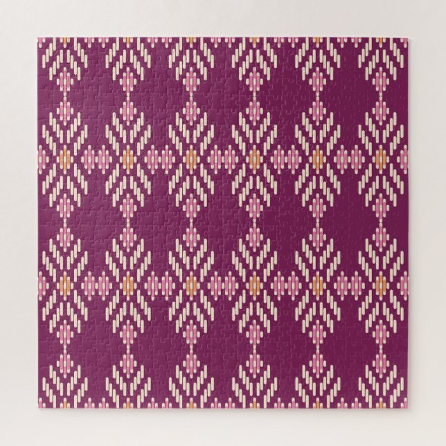 Puzzle Sudeste Asiático: Patrón retro aborigen (Vertical)