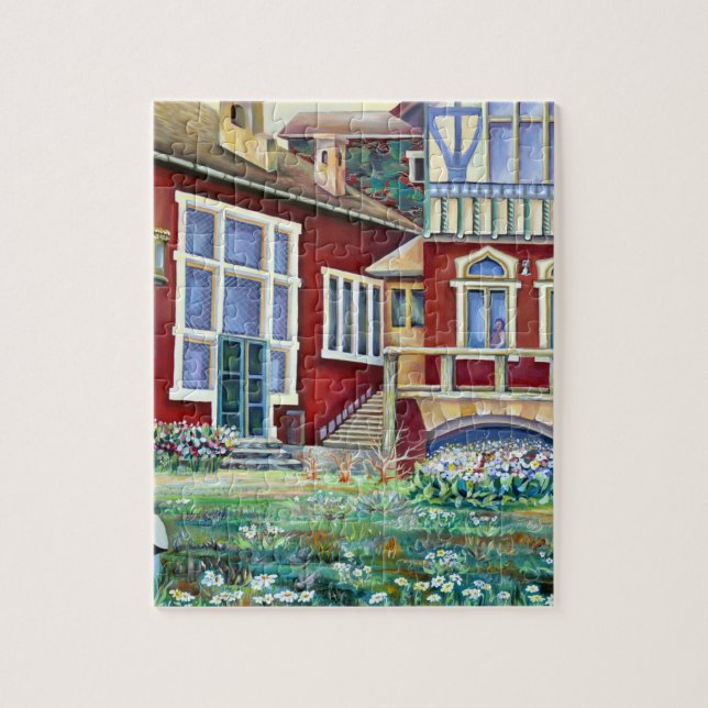 Puzzle Suecia, paisaje tradicional (Vertical)