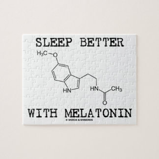 Puzzle Sueño mejor con Melatonin (molécula química)