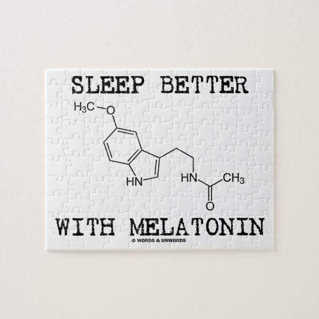 Puzzle Sueño mejor con Melatonin (molécula química) (Horizontal)