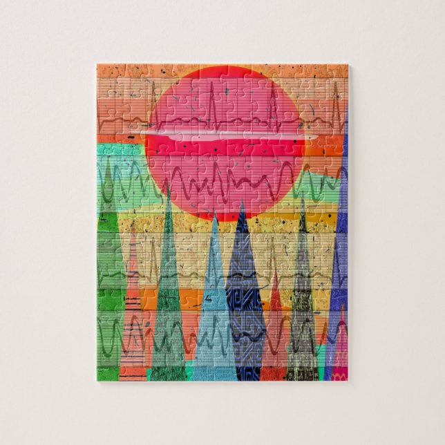 Puzzle Sueños cardiacos médicos del bosque del ritmo (Vertical)