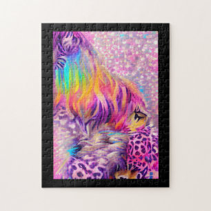 Puzzle Sueños coloridos psicodélicos peludos