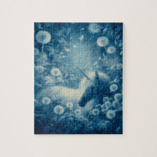Puzzle Sueños de Cyanotype Dandelion Unicorn