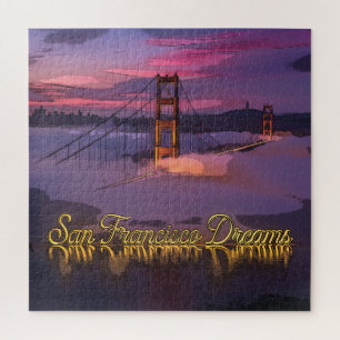 Puzzle "Sueños de San Francisco" Puesta de sol del puente