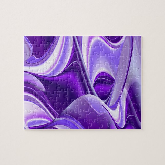 Puzzle Sueños del arcoiris de flores moradas (Horizontal)