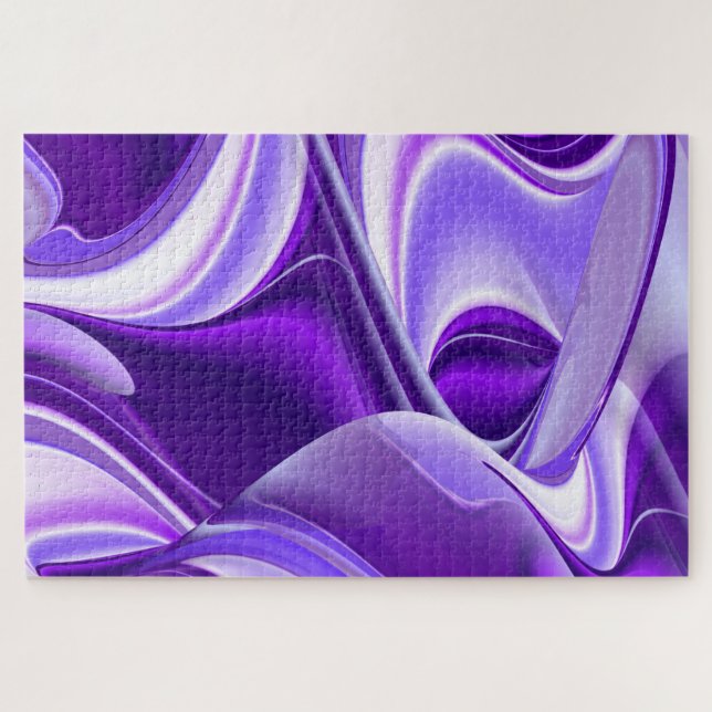 Puzzle Sueños del arcoiris de flores moradas (Horizontal)