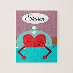 Puzzle Sueños del Corazón Morado y Verde: