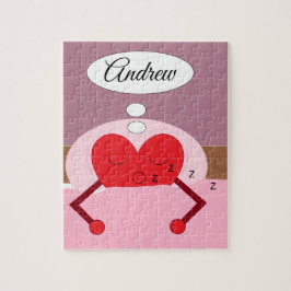 Puzzle Sueños del corazón rosados y morados