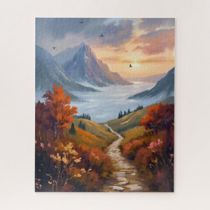 Puzzle Sueños Diurnos de Otoño   Paisaje de Montaña de Ot