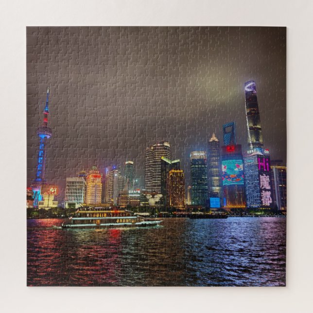 Puzzle Sueños Eléctricos - Línea Futurista de Shanghai, A (Vertical)