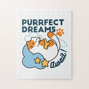 Puzzle Sueños Perfectos Esperan – Gato Dormido Soñador