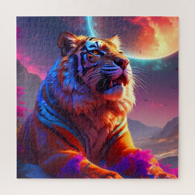 Puzzle Sueños psicodélicos de los tigres (Vertical)