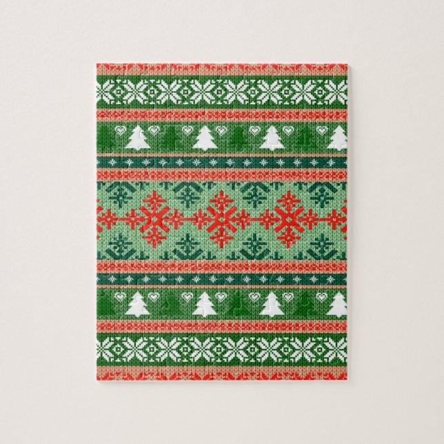 Puzzle suéter de Navidades fea de punto (Vertical)