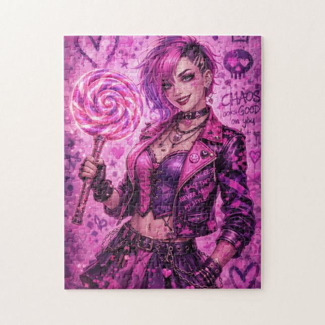 Puzzle Sugar Rush Rebel: Neon Candy Chaos (Vertical)