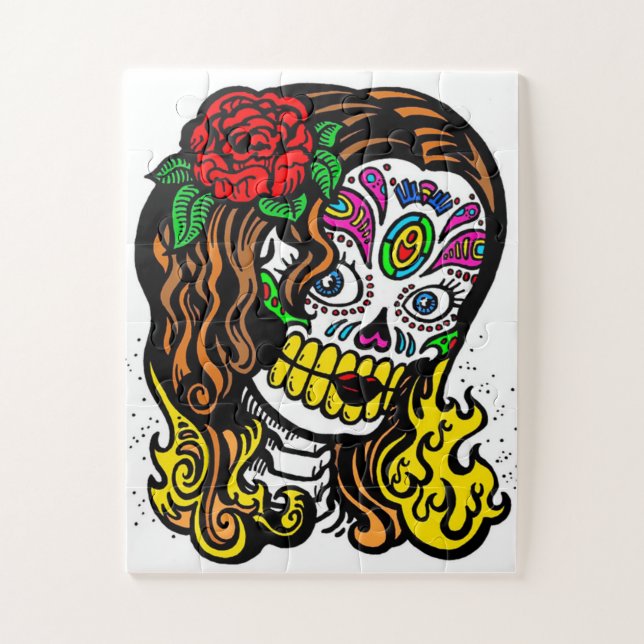 Puzzle Sugar Skull (Vertical)