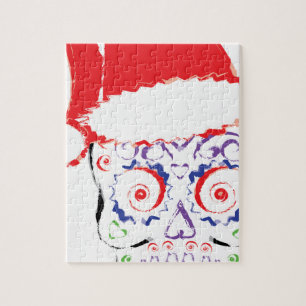 Puzzle Sugar Skull Santa